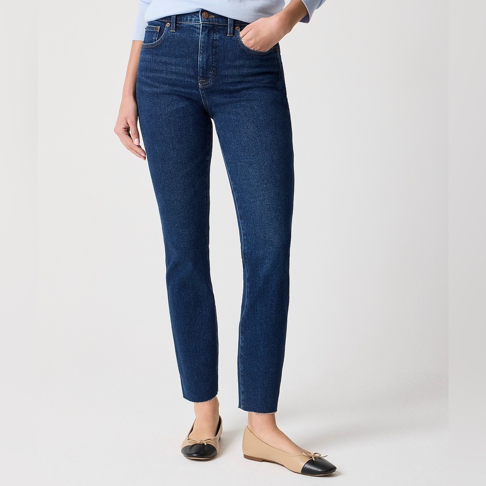NWT J Crew Classic Vintage Raw Hem Dk Blue Jean 28 and 29